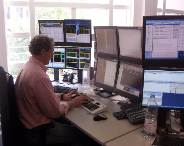 Ergonomic assessment of a financail trader working at multiple screens